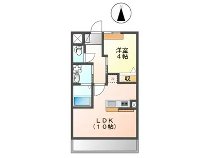 プランドールKII(1LDK/1階)の間取り写真
