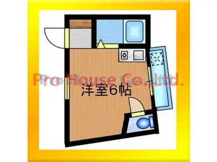 ハイツフィールド(ワンルーム/2階)の間取り写真