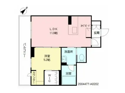 ボラーレ九品寺(1LDK/3階)の間取り写真