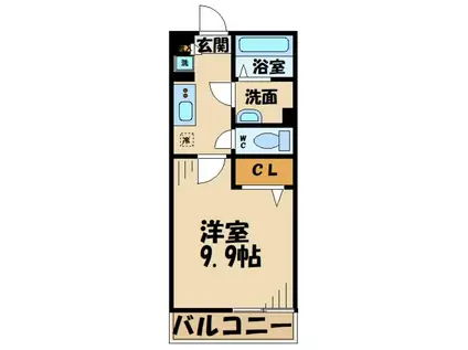 リブリ・SAGAMI(1K/3階)の間取り写真