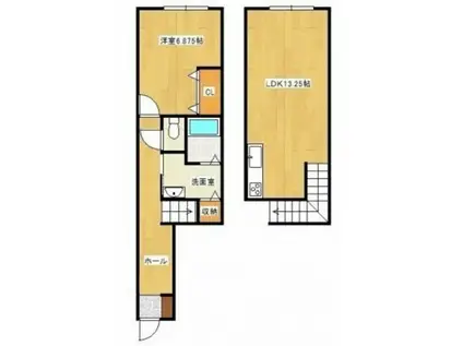 ジャスミン(1LDK/1階)の間取り写真