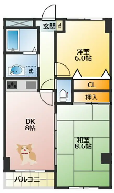 アビタシオン武蔵野 2階階 間取り