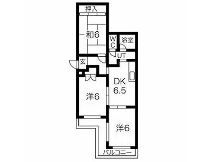 ハイツ東山(3DK/2階)の間取り写真
