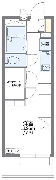 レオパレスヴィハール南六郷 3階階 間取り