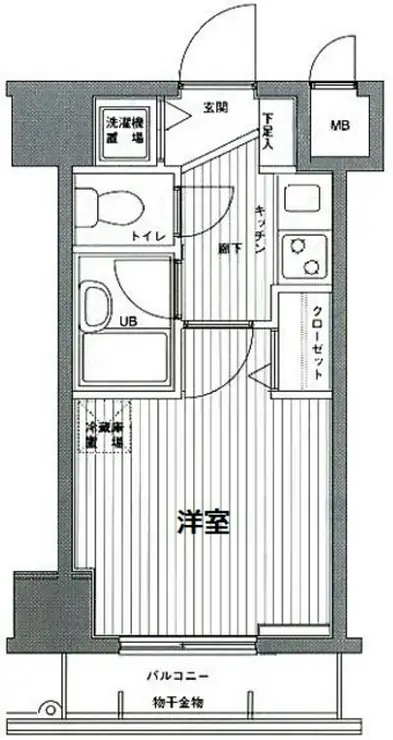 グランド・ガーラ麻布十番 2階階 間取り