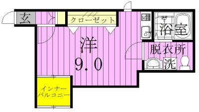 SIRO松戸 シーロマツド(1K/1階)の間取り写真