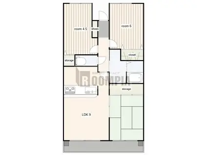 グレイシャス東島(3LDK/1階)の間取り写真