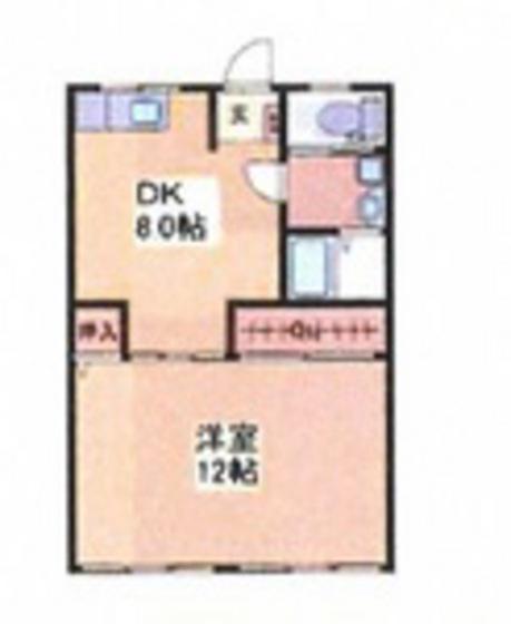 西村ビル(1DK/6階)の間取り写真