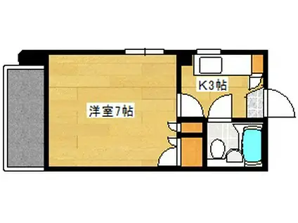 第3松岡ビル(1K/2階)の間取り写真