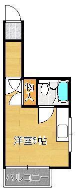 井上ビル(ワンルーム/3階)の間取り写真
