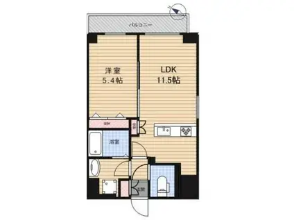 RIDGE王子神谷(1LDK/11階)の間取り写真