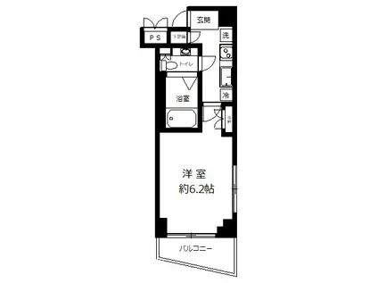 JPC北品川(1K/6階)の間取り写真