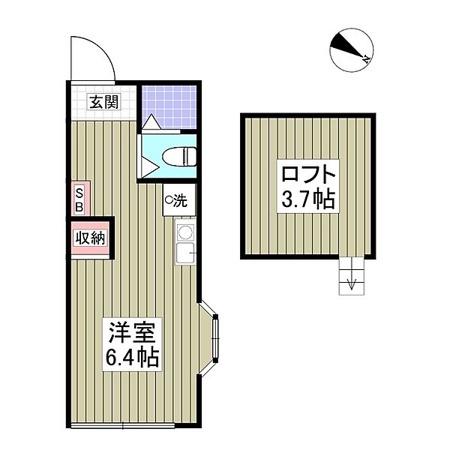 パレス杉田V(ワンルーム/1階)の間取り写真