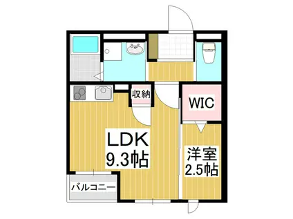 AZUMINO TERRACE(1LDK/1階)の間取り写真