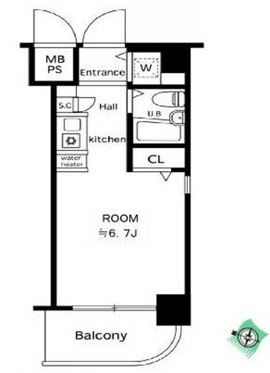 ネオマイム横浜台町 7階階 間取り