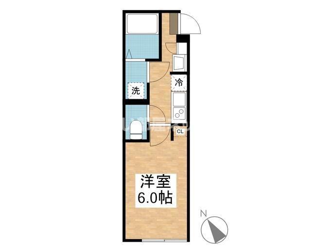 アンソレイエ加須(1K/2階)の間取り写真