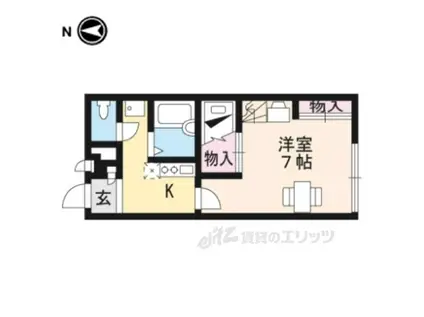 レオパレスポケットⅡ(1K/1階)の間取り写真