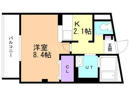 BETTER R10(1K/3階)の間取り写真