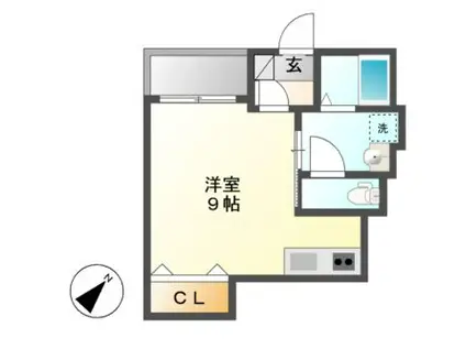 アールスマート コボ新栄(ワンルーム/3階)の間取り写真