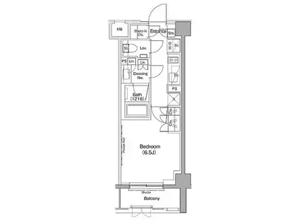 ザ・パークハビオ神泉(1K/2階)の間取り写真