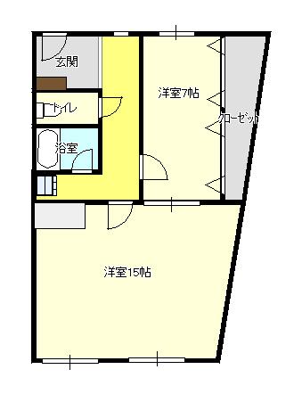 LILY-BE学校町(1LDK/3階)の間取り写真