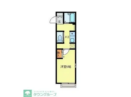 ディアスMF(1K/1階)の間取り写真