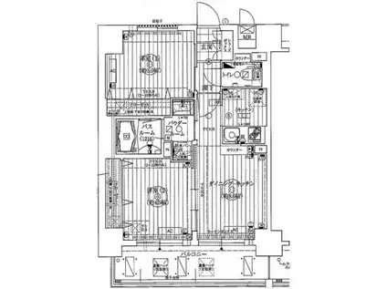 エステムコート難波サウスプレイスIVパークグレイス(2DK/10階)の間取り写真