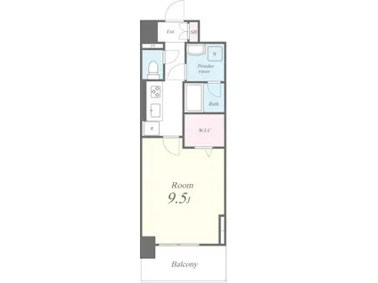 キャナルテラス品川(1K/9階)の間取り写真