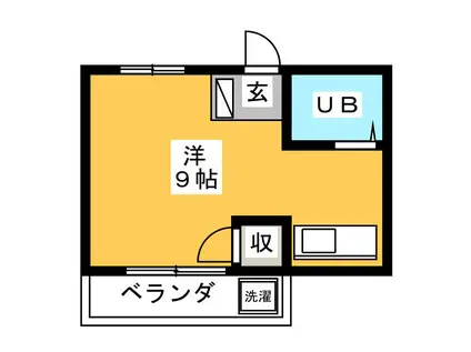 白山パレドール(ワンルーム/4階)の間取り写真