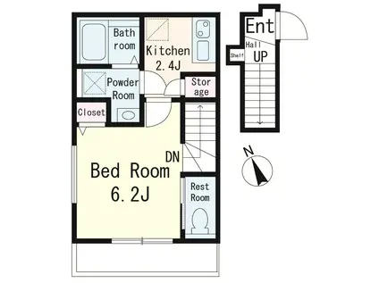 吉祥寺本町4丁目PJ(1K/2階)の間取り写真