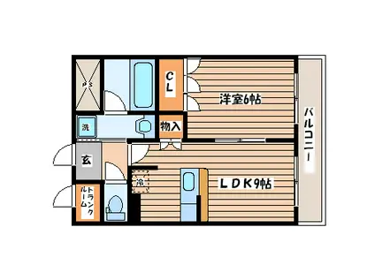 コージーコート新田(1LDK/4階)の間取り写真