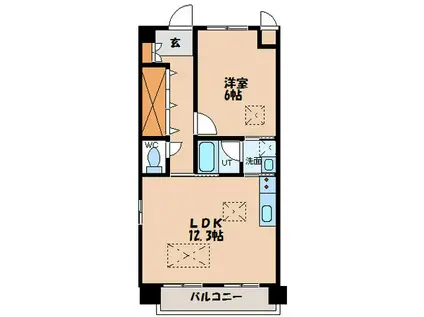 ルネスK10(1LDK/3階)の間取り写真