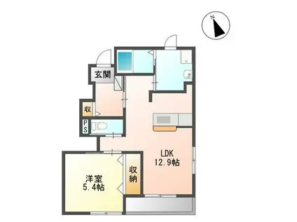 サン・ファミーユ(1LDK/1階)の間取り写真