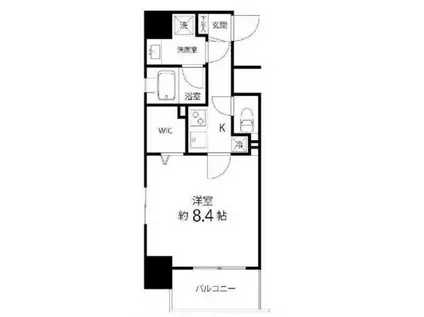 スペーシア秋葉原(1K/10階)の間取り写真