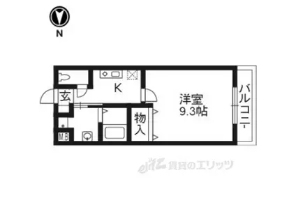 クルミナーレ(1K/3階)の間取り写真