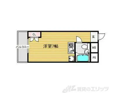 リアライズ江坂(ワンルーム/5階)の間取り写真