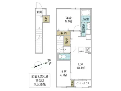 NIRVANAIII取手(2LDK/2階)の間取り写真