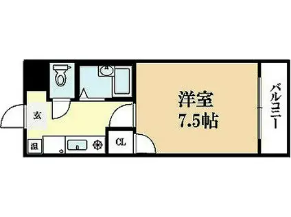 アクティブニシモト(1K/3階)の間取り写真