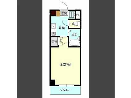 フルリール松浦(1K/2階)の間取り写真