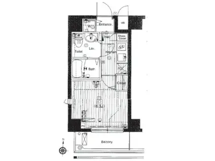 ガラ・ステージ森下(1K/6階)の間取り写真