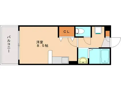 ハーモニーハウス富士見(ワンルーム/1階)の間取り写真