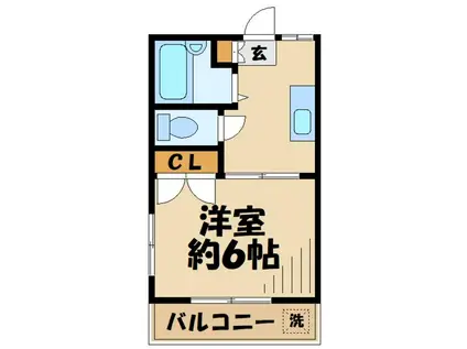 コーポ上山(1K/3階)の間取り写真