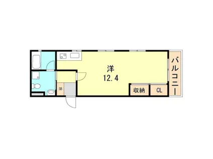 ワコーレヴィータ須磨浦通(ワンルーム/2階)の間取り写真