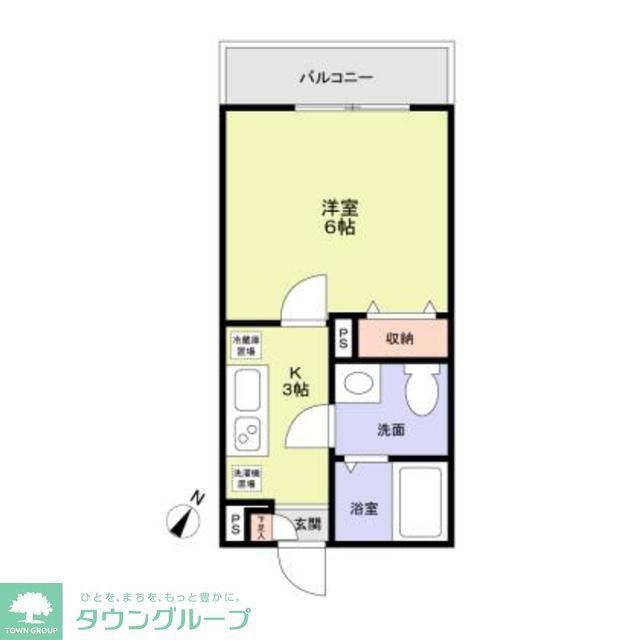 ルナモンド柏の葉(1K/3階)の間取り写真