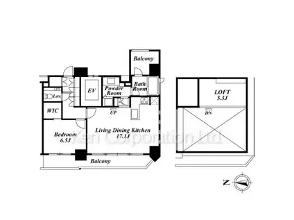 レジディア文京湯島III(1LDK/12階)の間取り写真