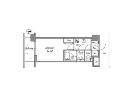 エミリブ下落合(1K/6階)の間取り写真
