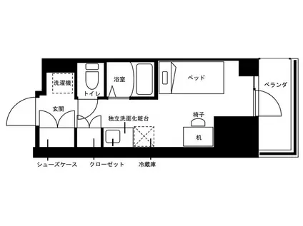 MIRAIフォレスタ仙台青葉通(ワンルーム/12階)の間取り写真