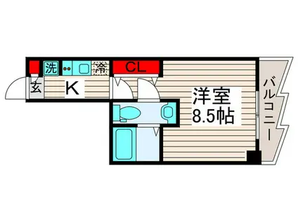 OMOCI D OGI-OHASHI(1K/2階)の間取り写真