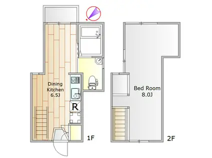 INLET(1DK/1階)の間取り写真