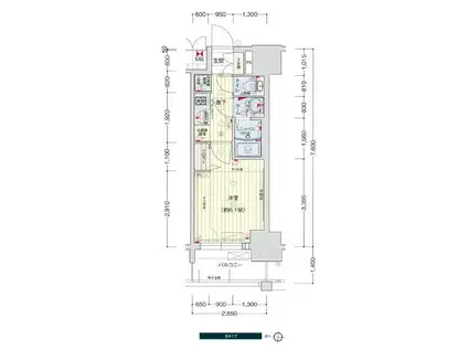 SAKAEフロント(1K/11階)の間取り写真